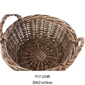 Cesto Portaoggetti Artigianale in <span class=keywords><strong>Vimini</strong></span> Naturale, Elegante Forma Rotonda per Oggetti Vari - Product Image 3