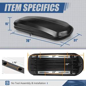 Muestra Gratuita de Accesorios para Automóviles, Caja de Carga para Techo de Automóvil, Caja de Techo de 450L para Todoterreno 4x4, Caja de Techo Blanca o Negra - Product Image 6