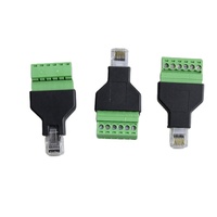 Usine RJ12 mâle femelle à 6Pin bornier à vis Ethernet RJ12 6P6C connecteur adaptateur vert sans soudure