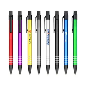 wholesale bulk branded promotional gift custom logo metal black Advertising pen with competitive price