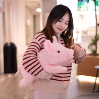 Boneka Babi Tidur Plush Langsung dari Pabrik, Bantal Dekorasi Sofa dengan Lapisan Jala, Hadiah Ulang Tahun, Grosir, Kustomisasi, MOQ Kecil