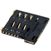 Connecteur de carte Micro Sim Push Push 1.35H 6 broches