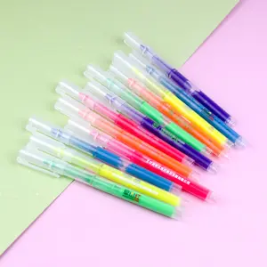 Hoge Kwaliteit Markeerstift Geschikt Voor Relatiegeschenk Kantoor Beitel Fiber Tip Fluorescerende Inkt Markeerstift Glitter Marker Pen