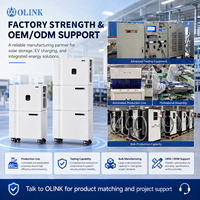 Batterie solaire LiFePO4 empilable 15-45 kWh, système de stockage domestique avec onduleur hybride 6 kW intégré et chargeur de VE, tout-en-un, OEM