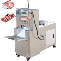 Machine à trancher la viande congelée avec moteur pour ventre de porc, bœuf, mouton, grand bacon, machine à trancher la viande congelée
