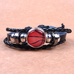 2025 Sporty <b>Bracelet</b> Soccer Basketball Rugby Volleyball Baseball Fan Leather <b>Bracelet</b> Souvenir Gift <b>Ball</b> Themed Christmas Gifts - Product Image 4