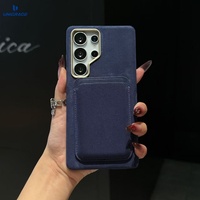 Étui de téléphone en cuir pour Galaxy S25 + Étuis portefeuille en cuir pour hommes pour Samsung S25 Ultra Étui de téléphone avec porte-cartes