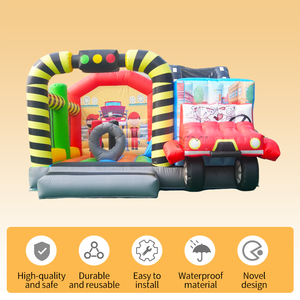 Château gonflable de course automobile haut de gamme avec design haute vitesse pour les fêtes d'anniversaire des enfants et les jeux en plein air - Product Image 2