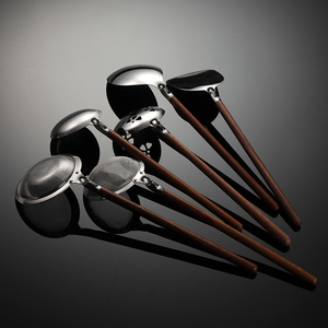 Mới đến nhà bếp Rỗng ra lò nồi súp Skimmer muỗng công suất bằng gỗ xử lý thép không gỉ súp lò nồi 2020005 - Product Image 3