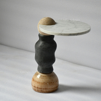 Table basse scandinave en marbre travertin naturel, style antique, montage facile, pour salon, hôtel, salle de sport, maison, garantie 1 an