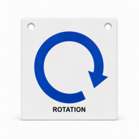 Panneau de signalisation directionnel en PVC, flèche CW CCW, symbole pour moteur électrique, pompe, ventilateur, machines