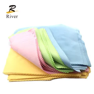 Factory Supplier 90% polyester+10% polyamide 180g/sqm glasses cloth lens cleaning cloth microfiber cloth custom logo