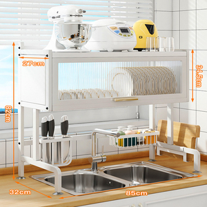 Étagères <span class=keywords><strong>avec</strong></span> porte d'armoire prévention <span class=keywords><strong>de</strong></span> la poussière accessoires <span class=keywords><strong>de</strong></span> cuisine support <span class=keywords><strong>de</strong></span> <span class=keywords><strong>plaque</strong></span> supports <span class=keywords><strong>de</strong></span> séchage <span class=keywords><strong>de</strong></span> vaisselle supports <span class=keywords><strong>de</strong></span> stockage - Product Image 3