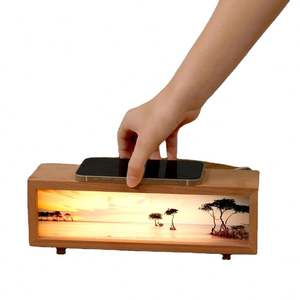 Lampe d'ambiance LED <span class=keywords><strong>sans</strong></span> <span class=keywords><strong>fil</strong></span> avec design artistique, veilleuse multicolore pour chambre d'enfant et décoration de chambre à coucher - Product Image 3