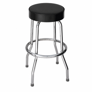 <span class=keywords><strong>Tabouret</strong></span> <span class=keywords><strong>de</strong></span> <span class=keywords><strong>bar</strong></span> pivotant antidérapant avec siège rond rembourré en PU PVC, structure en acier chromé, capacité <span class=keywords><strong>de</strong></span> charge <span class=keywords><strong>de</strong></span> 300 lb, pour garage, atelier, usine, poste <span class=keywords><strong>de</strong></span> travail - Product Image 3