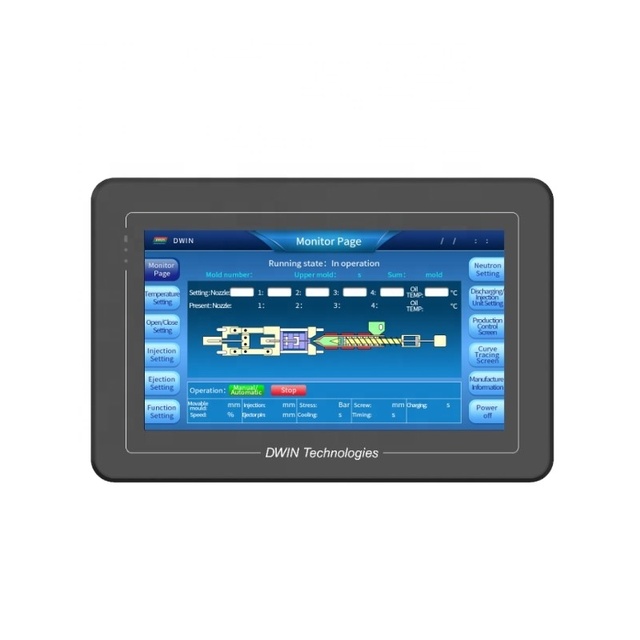 DWIN 10.1 Inch 1024*600 Industrial Linux 3.10 250nit IPS LCD Display Module Touch Screen Touch Panel with Ethenert