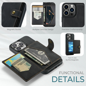 Funda Cartera Magnética Desmontable 2 en 1 de Cuero para <span class=keywords><strong>Samsung</strong></span> Galaxy S23 Ultra S22 Ultra S21 con Tarjetero y Bolsillo para Tarjetas - Product Image 5