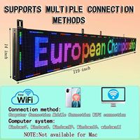 Letrero LED Desplazable para Exteriores P10, Tablero de Mensajes LED, Pantalla LED Programable por WiFi para Publicidad, Negocios, Restaurantes