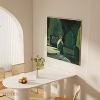 Peinture à l'huile de portrait de fille fait main moderne sur la décoration d'hôtel de maison de toile pour la figure de bal et les arts de portrait