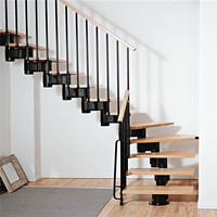 Marche ajustable en acier, balustrade métallique, escalier droit, utilisé