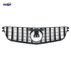 Gugo กระจังหน้า W204สำหรับ Mercedes Benz C Class 2008 - 2014 GT <span class=keywords><strong>panamericana</strong></span> ตะแกรงกันชนสีดำตาข่าย - Product Image 2