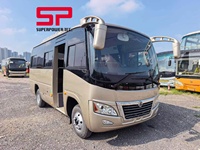 Minibus Dongfeng 6600 d'occasion, 20 places, Yuchai 140HP Euro6, 40000KM, avec climatisation, chaudière de chauffage, bus de tourisme, autocar d'exportation