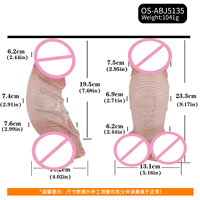 Dildo épais et long à double densité avec quille flexible et pliable, grand et réaliste, jouet sexuel anal incurvé pour hommes et femmes