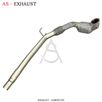 Collecteur d'échappement sport à haut débit avec catalyseur pour VW Golf MK7 GTI 2.0T en acier inoxydable, échappement sport à soupapes, épaisseur 1,5 mm, garantie 2 ans