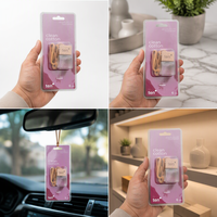 Diffuseur d'huiles essentielles en verre de 8 ml, forme carrée, luxueux et coloré, à suspendre, pour voiture et maison, désodorisant liquide