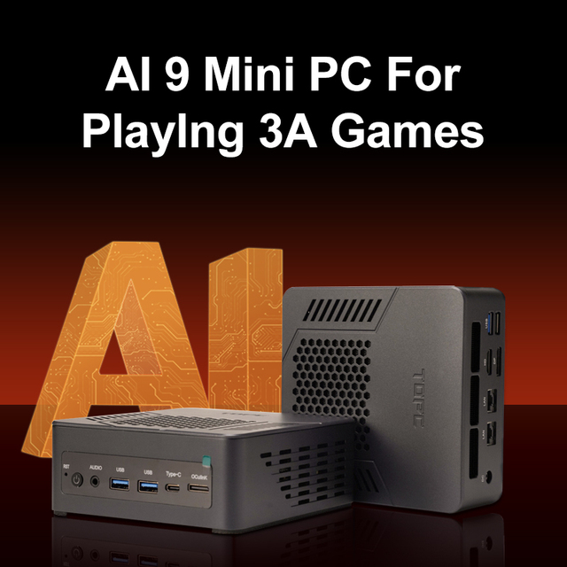 TOPC AMD AI 9 HX 370 Mini PC 2*DDR5 Dual 2.5G LAN USB4 AI Edge Computing OEM ODM Factory Supplier for Gaming Industry Edge