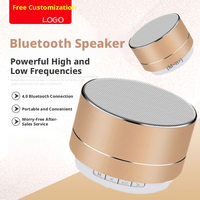 Speaker Bluetooth Mini Metal 3W Laris Manis, Wireless, dengan Kartu TF, Subwoofer, Portable, untuk Penggunaan di Rumah dan Komputer Desktop