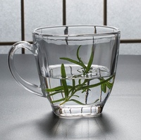 Meilleure vente 155ml carré moka Latte café tasse en verre à l'ancienne boire lait tasse jus thé eau tasses