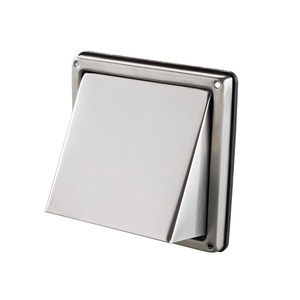 Grille d'aération murale en acier inoxydable de 4, 5 et 6 pouces avec volet à fermeture automatique pour éviter le refoulement de l'air froid - Product Image 1