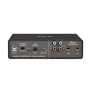 Tarjeta de sonido Q24 2 entradas 4 salidas para grabación de estudio y transmisión en vivo - Product Image 1