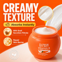 Crème Visage Vitamine C Flower Secret 200ml Éclaircissante Anti-Âge - OEM/ODM & Recherche d'Agences de Marques Globales