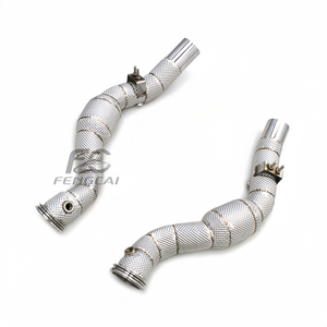 Tubo de escape de bajada para Maserati Ghibli <span class=keywords><strong>SQ4</strong></span> 3,0 T 2014-2019 Convertidor catalítico de tubo de escape de alto flujo con escudo térmico - Product Image 4