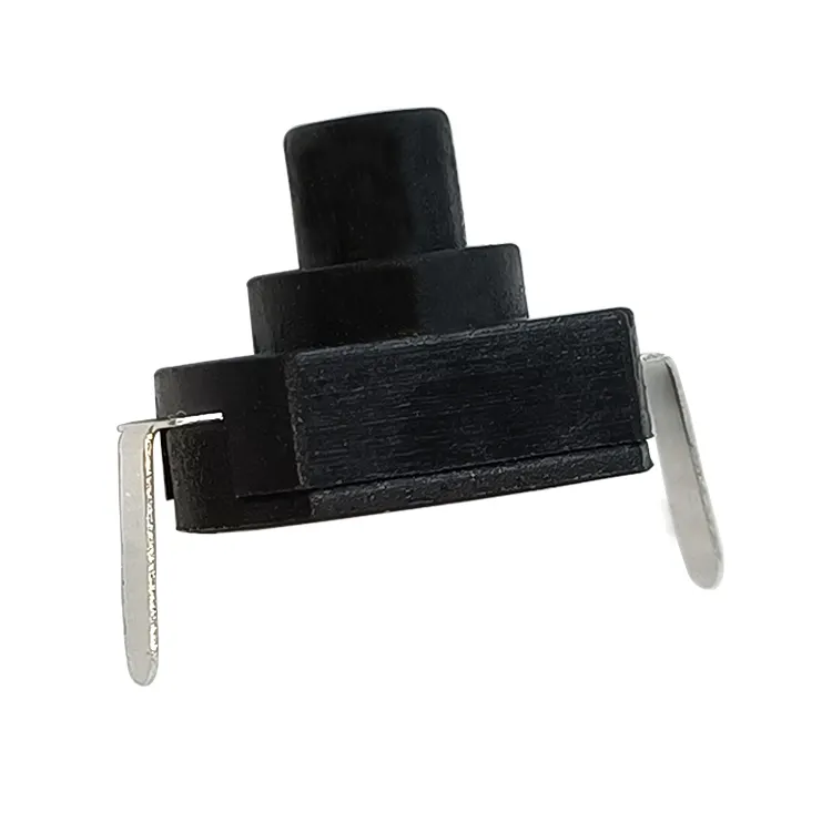 Siyah kilitli veya hiçbir kilit yatay PCB 1A 250V AC 2pin smd düz key düğme Mini basmalı düğme