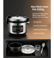 Cuisinière à riz automatique en acier inoxydable de qualité commerciale, 6 litres, 30 tasses, électrique, portable, cuisson rapide, pour la cuisine