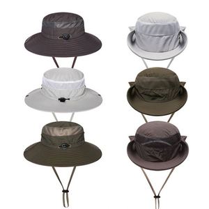 <b>Men</b> Women Summer Outdoor Fisherman Uv Resistant Wide Brim <b>Sun</b> Bucket <b>Hat</b> Tiene Heeft Breathable Hiking and Fishing <b>Hats</b> - Product Image 1