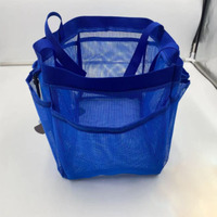 Sac fourre-tout en maille à séchage rapide pour femmes fermeture ouverte couleur unie organisateur de salle de bain panier de douche panier