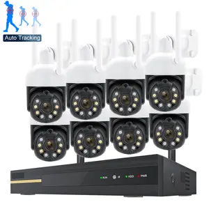 1080P HD IP Camera CCTV Audio Camera System 8CH H.265 NVR Kit Outdoor Face Detection
