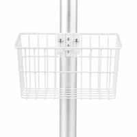 Chariot médical mobile pour bronchoscope et laryngoscope avec plaque de montage VESA, perche télescopique et panier à câbles