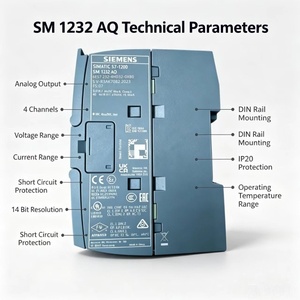 6ES7232-4HD32-0XB0,6ES7 232-4HD32-0XB0,สำหรับ PLC SIMATIC S7-1200 SM1232 โมดูลเอาต์พุตแบบอะนาล็อก, โมดูลขยาย 4AO - Product Image 1