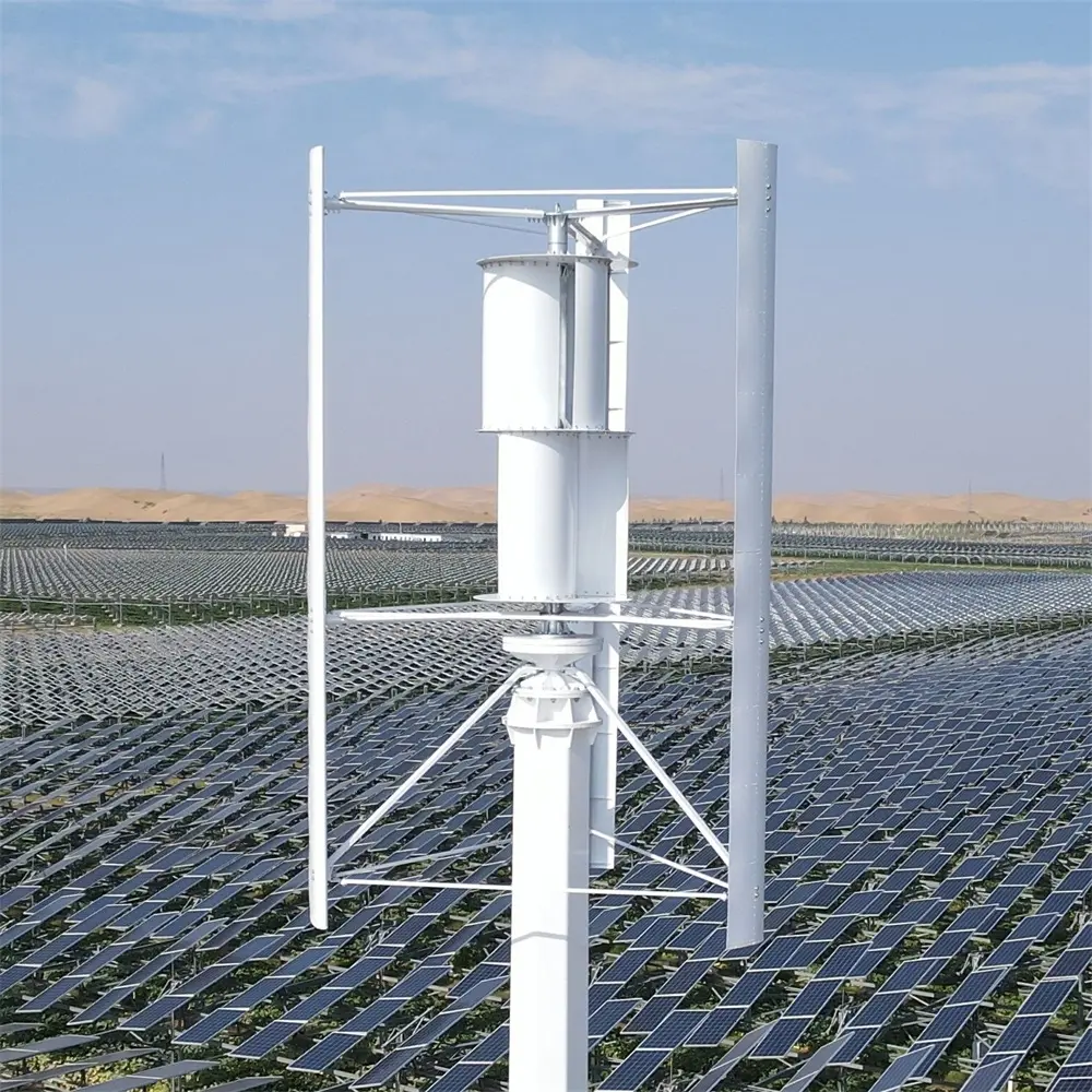 3 pale 5kw rete legata turbina eolica sistema di Turbine eoliche generatore di asse verticale turbina eolica