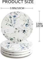 Dessous de verre en céramique décoratifs élégants artisanaux Sous-verres de voiture en céramique émaillée par sublimation Dessous de verre en céramique 4x4