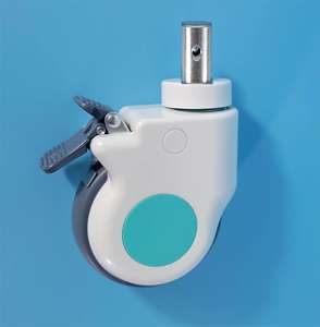 Roulettes médicales fiables en TPR avec frein et manchon en nylon, idéales pour les lits d'hôpital et l'utilisation extérieure - Product Image 6