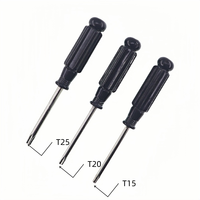 Mini tournevis de poche antivol Torx avec trou de clé, qualité DIY, finition nickel, tailles T10-T15-T20-T25-T30