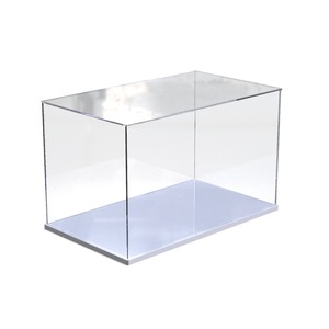 Lắp ráp Acrylic hiển thị hộp rõ ràng Acrylic Đồ chơi búp bê Lego mô hình con số hiển thị trường hợp hộp hiển thị với màu đen trắng dưới cơ sở - Product Image 2