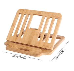Rehausseur d'ordinateur portable ergonomique en bambou (pliable et portable) - Product Image 2