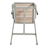de bistrot modernes à hauteur de comptoir en aluminium PS pour jardin tabourets de bar hauts en plastique et bois pour patio